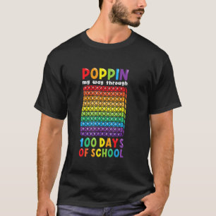 Happy Poppin 100 Tage Schule Lehrer & Schüler T-Shirt
