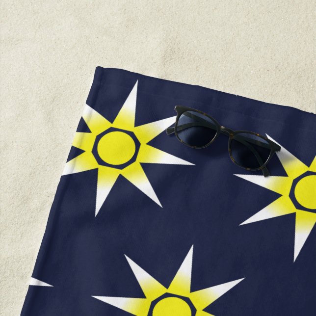 Happy Positive Magic Sun Pattern Beach Handtuch (Beispiel)