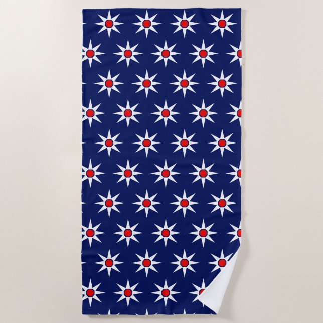 Happy Positive Magic Sun Pattern Beach Handtuch (Vorderseite)