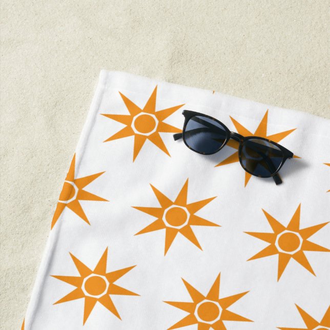 Happy Positive Magic Sun Pattern Beach Handtuch (Beispiel)