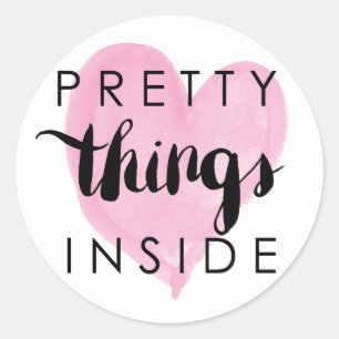 Happy Post Hübsche Dinge innen Runder Aufkleber