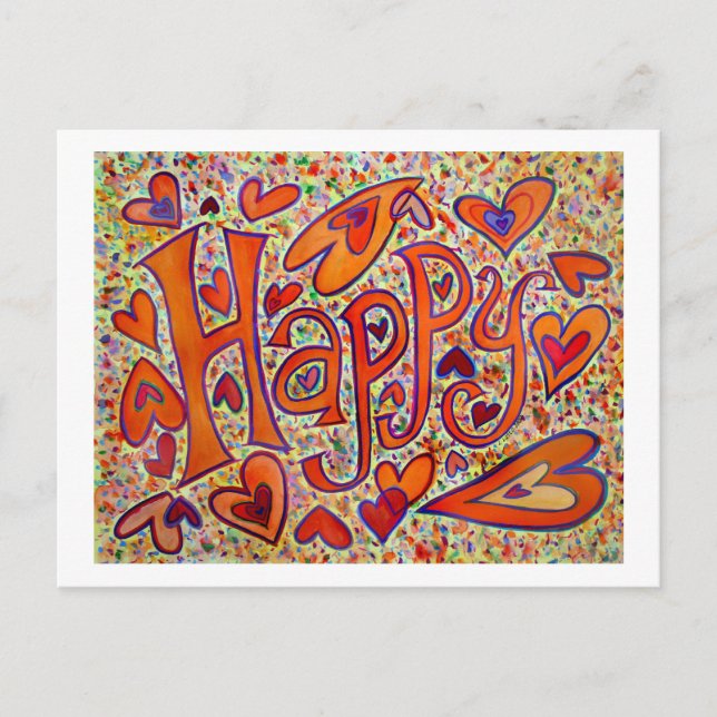 Happy Postcard Postkarte (Vorderseite)