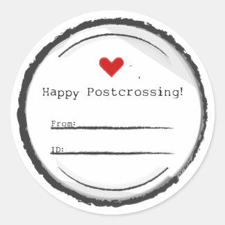 Happy Postcrossing postcard stickers