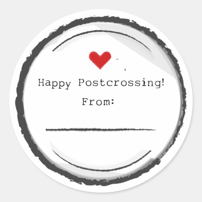 Happy Postcrossing postcard stickers (Vorderseite)