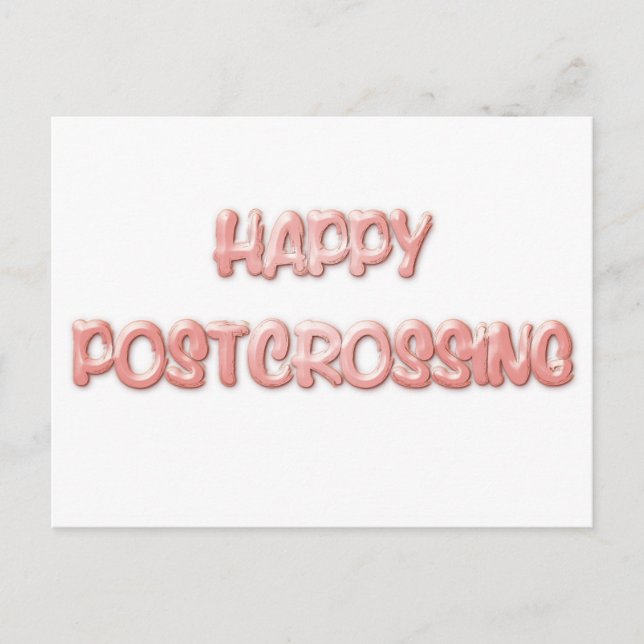 HAPPY POSTCROSSING POSTKARTE (Vorderseite)