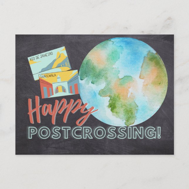 Happy Postcrossing Postkarte (Vorderseite)