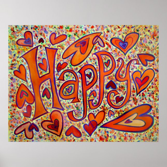 Happy Poster Print (Vorne)