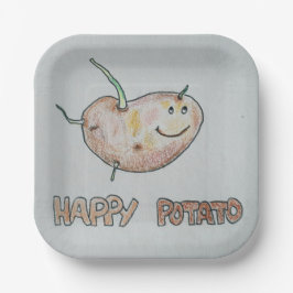 Happy Potato Paper Plate Pappteller