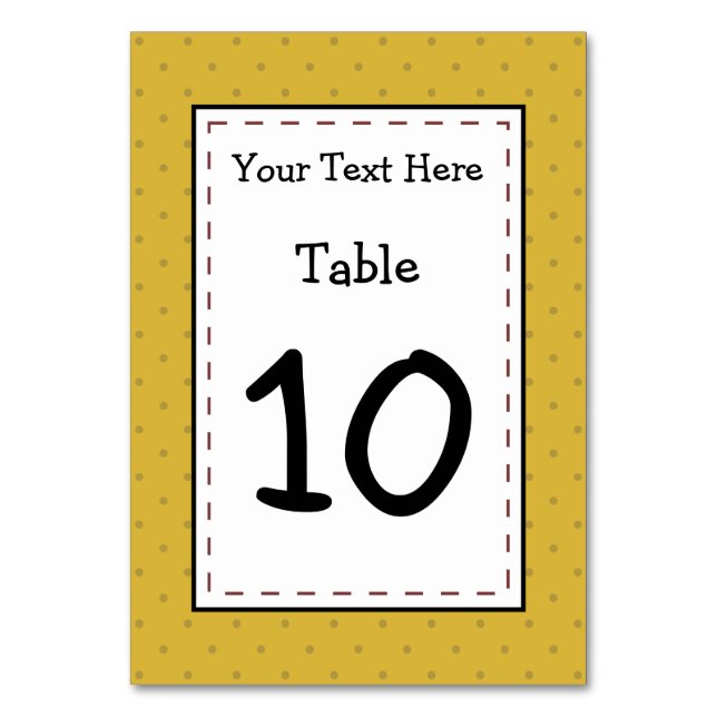 Happy Potato Party Time Tischnummer (Vorderseite)