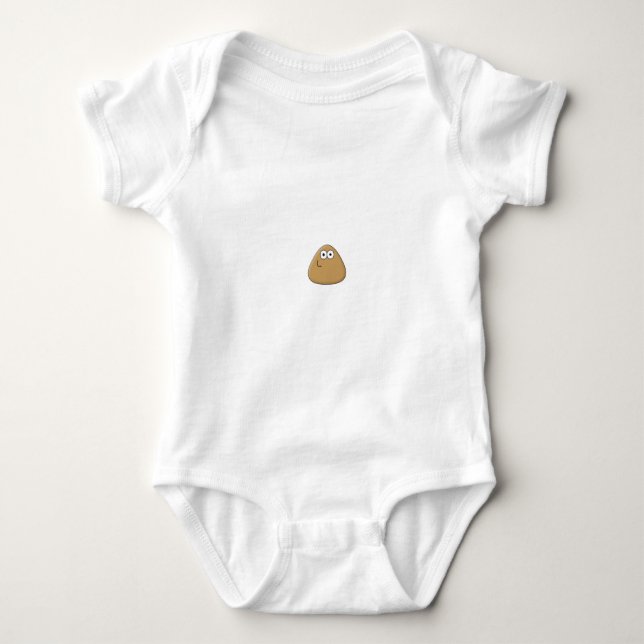 Happy Pou - Baby Bodysuit Strampler (Vorderseite)