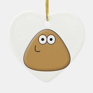 Happy Pou - Herzdekoration Keramik Ornament