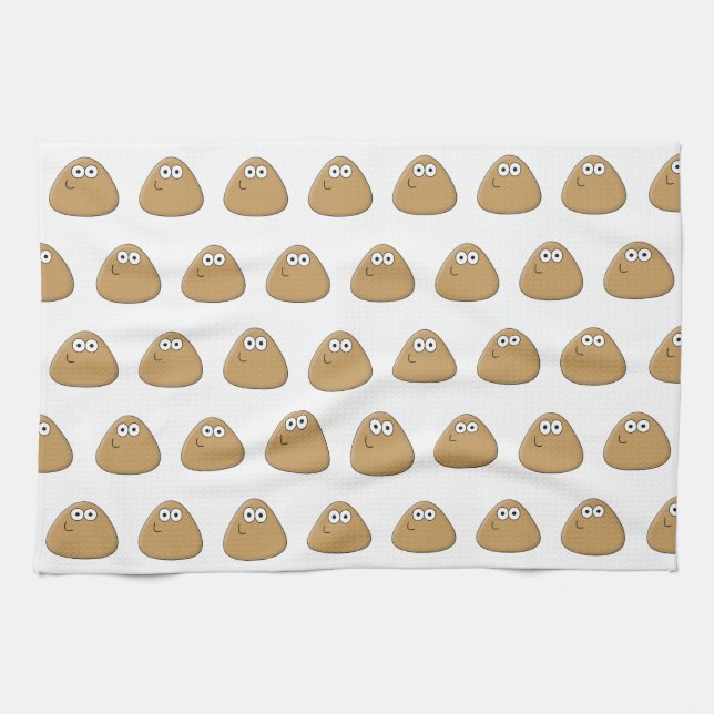 Happy Pou - Kitchen Towel Geschirrtuch (Horizontal)