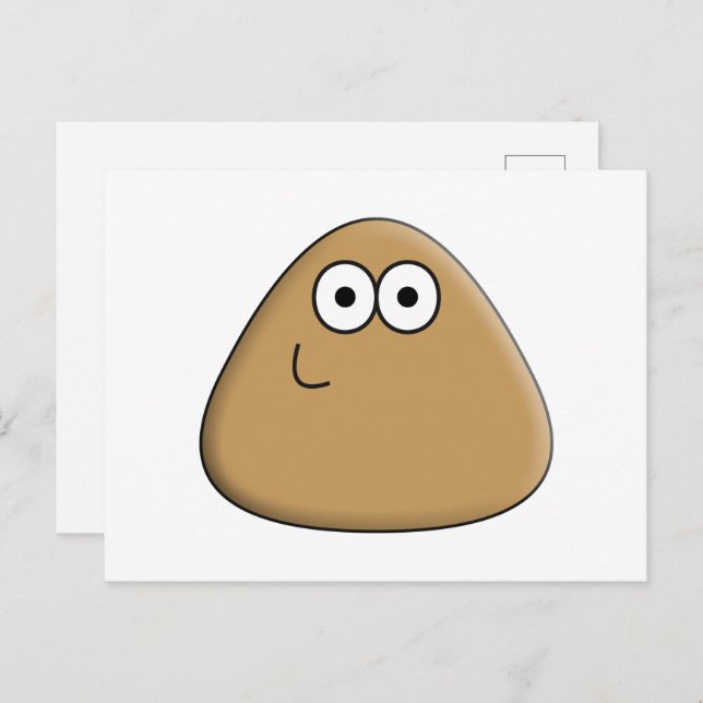 Happy Pou - Postcard Postkarte (Vorne/Hinten)