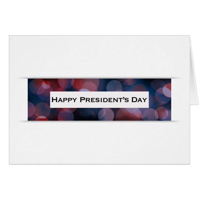 Happy President's Day bokeh (Vorderseite (Horizontal))