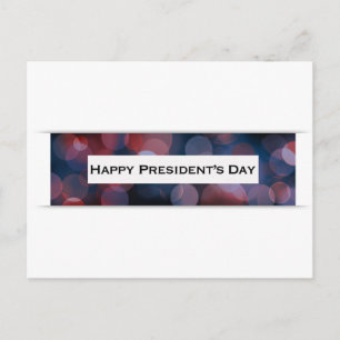Happy President's Day bokeh Postkarte
