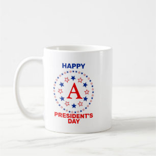 Happy President's day custom monogram Kaffeetasse