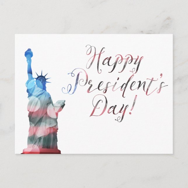 Happy President's Day Liberty beide Postkarte (Vorderseite)