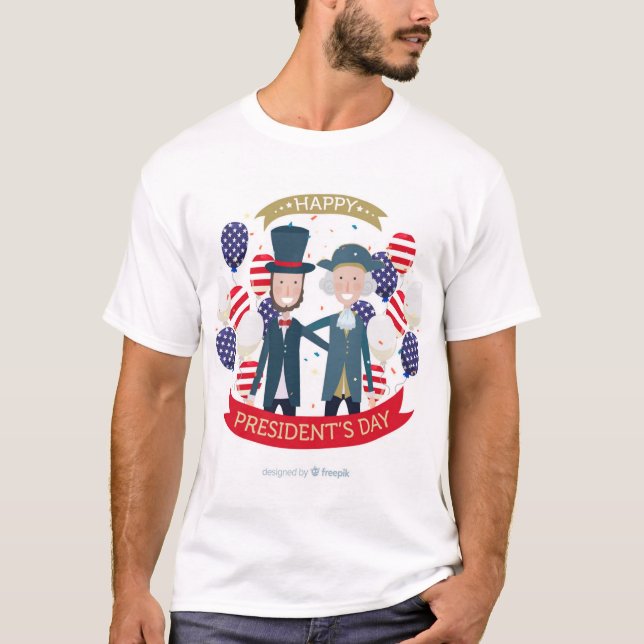 Happy President's Day T - Shirt Design (Vorderseite)
