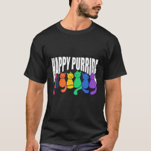 Happy Pride Cat Lover Niedlich Kitten Rainbow LGBT T-Shirt