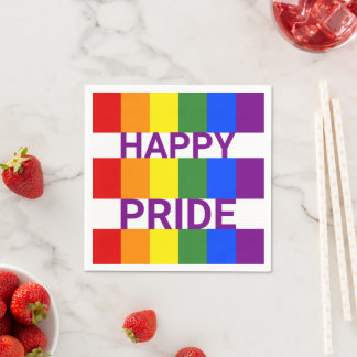 Happy Pride Modernes Rainbow Party Serviette