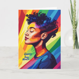 Happy Pride Monat Frauen farbenfroh Feiertagskarte