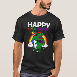 Happy Pride Month Lgbt Q Niedlich Dinosaur Gay Rai T-Shirt