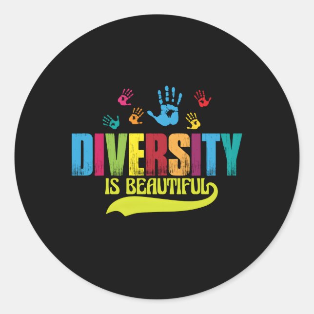 Happy Pride Month Regenbogenflagge für stolze Alli Runder Aufkleber (Vorderseite)