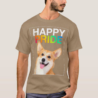 Happy Pride Niedlich Corgi Puppy Dog LGBTQ Juni T-Shirt