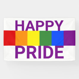 Happy Pride Rainbow Flag Streifen Banner