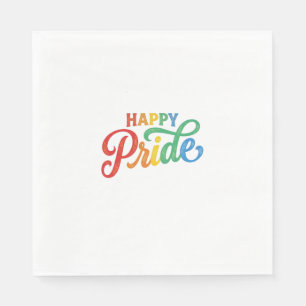 Happy Pride Vintage Regenbogen-Typografie-Shirt_1 Serviette