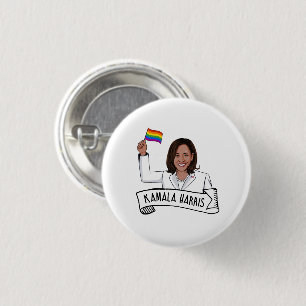 Happy Pride von Kamala Harris Button