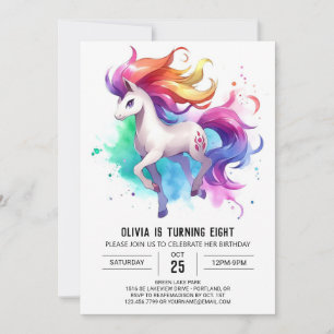 Happy Printable Horse Birthday Einladung
