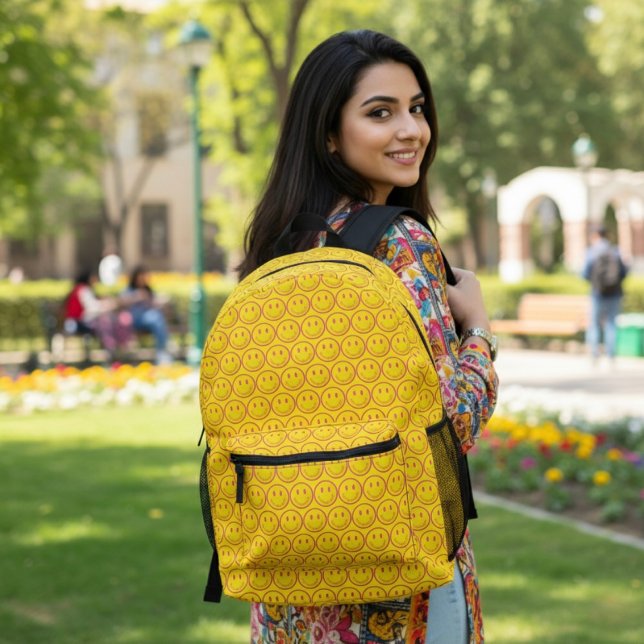 Happy Printed Backpack Bedruckter Rucksack (Von Creator hochgeladen)