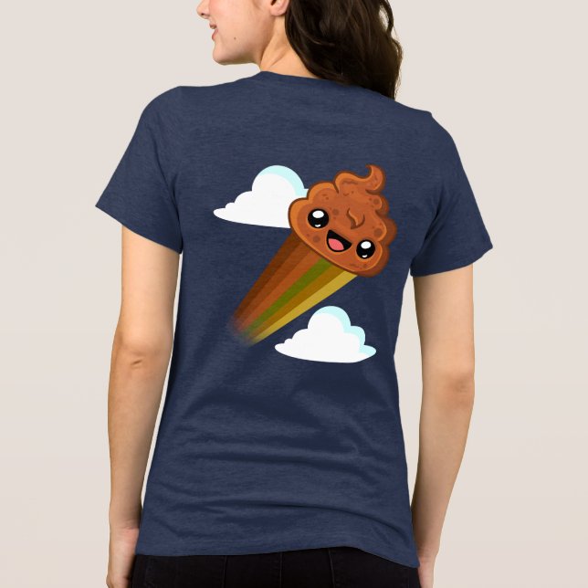 Happy "Pudding" with Boost Back Print - Happy Jump Tri-Blend Shirt (Rückseite)