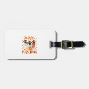 Happy Pugsgiving Niedlich Erntedank Mops Hunde Wea Gepäckanhänger