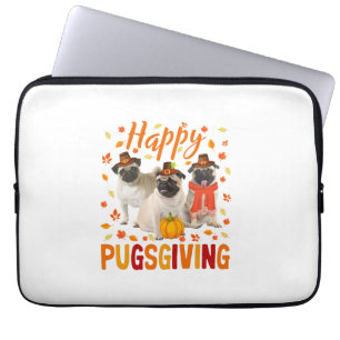 Happy Pugsgiving Niedlich Erntedank Mops Hunde Wea Laptopschutzhülle