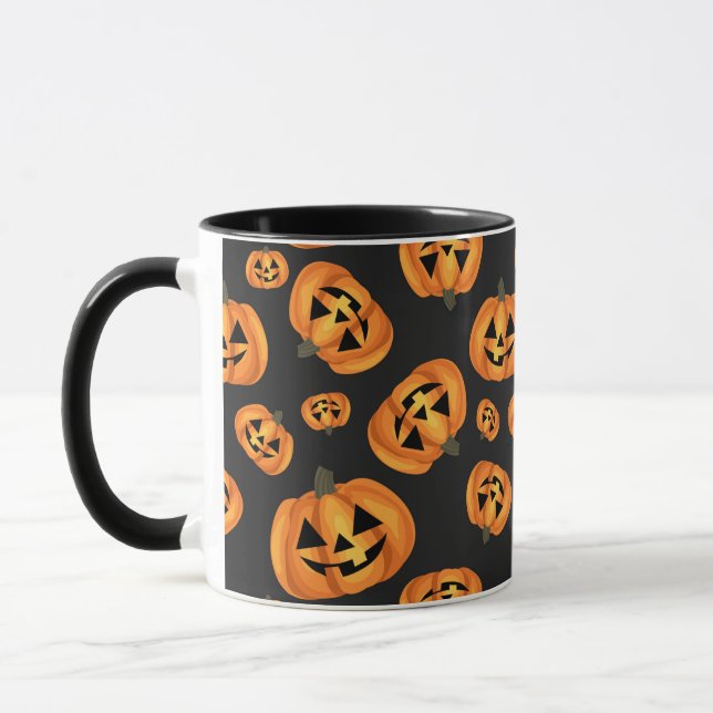 Happy Pumpkin Face | Halloween Tasse (Links)