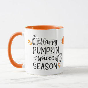Happy Pumpkin Gewürz Jahreszeit Wort Kunst Tasse