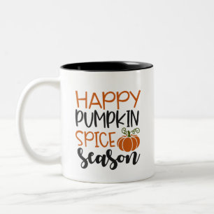 Happy Pumpkin Gewürzsaison - Herbst Zweifarbige Tasse