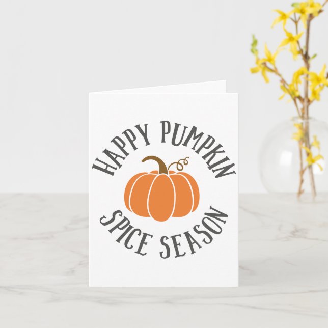 Happy Pumpkin Gewürzsaison Karte (Gelbe Blume)