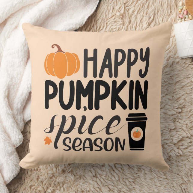 Happy Pumpkin Gewürzsaison Kissen (Decke)