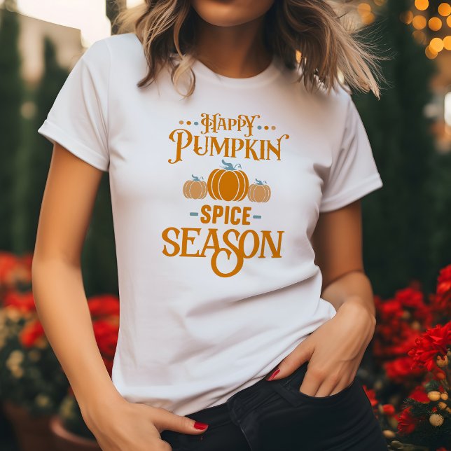 Happy Pumpkin Gewürzsaison T-Shirt (Von Creator hochgeladen)