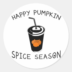 Happy pumpkin spice season runder aufkleber