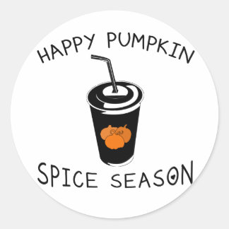 Happy pumpkin spice season runder aufkleber