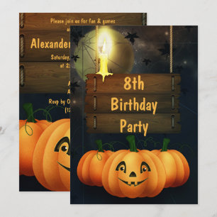 Happy Pumpkins 8. Geburtstagsparty Einladung