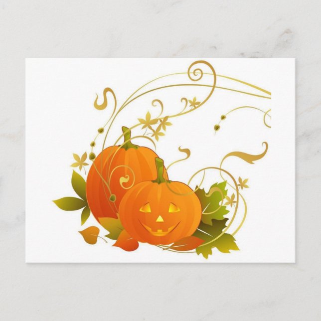 Happy Pumpkins Postkarte (Vorderseite)