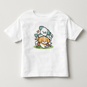 Happy Puppies Rolling in May - Kawaii Hund Kunst Kleinkind T-shirt