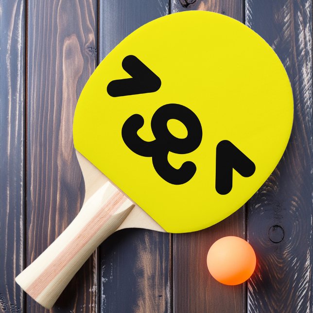 Happy Puppy Face gelb Tischtennis Schläger (Von Creator hochgeladen)