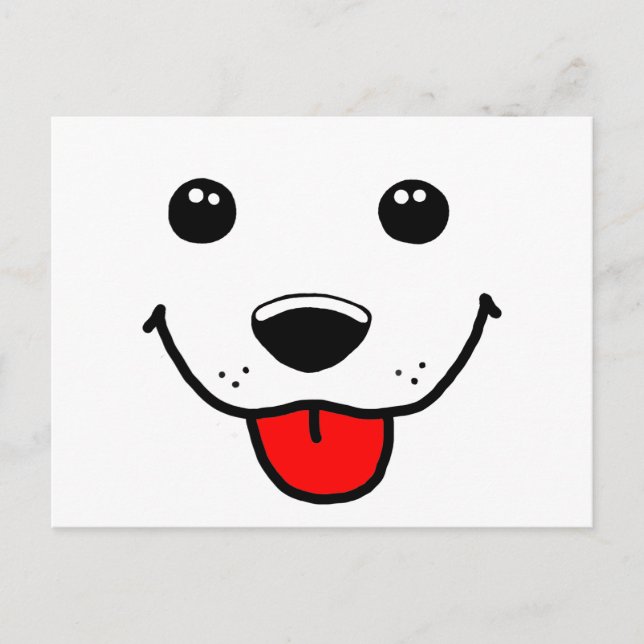 Happy Puppy Face Postkarte (Vorderseite)