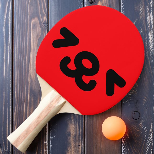 Happy Puppy Face Red Tischtennis Schläger (Von Creator hochgeladen)